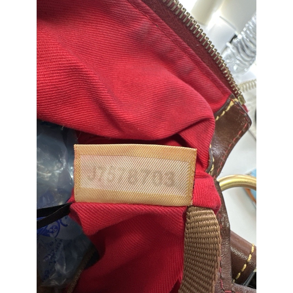 Dooney & Bourke Python Leather Shoulder Bag Red Lining, Gold, Tassels, Hobo, Zip - Picture 8 of 10